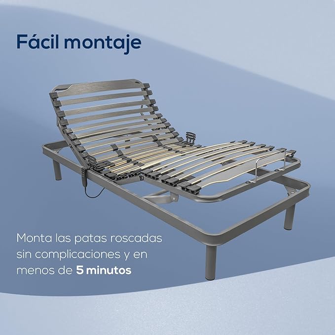 Cama Articulada Eléctrica con Barandillas